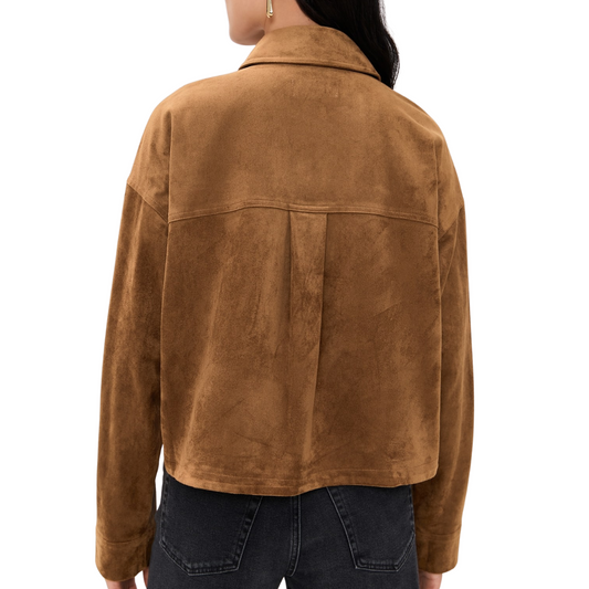ALL DAY CROPPED SUEDE JACKET