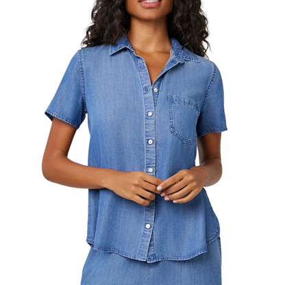 S/S POCKET BUTTON DOWN MOONLIT HAZE WASH