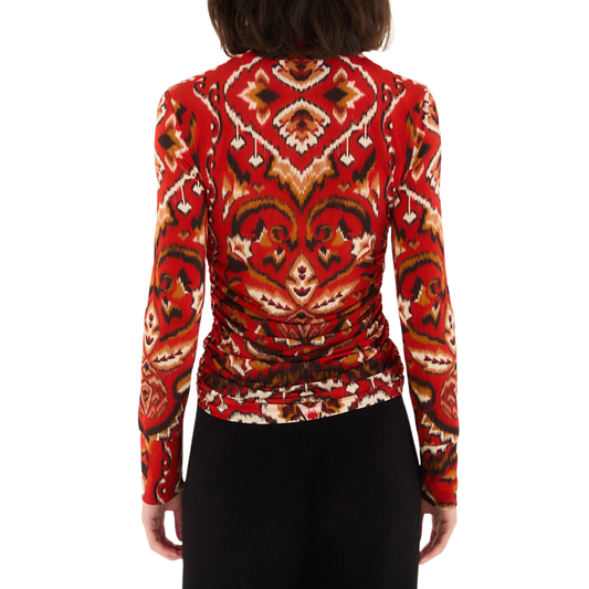 AINIKA PINEAPPLE IKAT BLOUSE CREAM