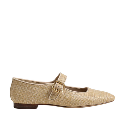 MICHAELA STRAP BALLET FLAT BEECHWOOD WEAVE