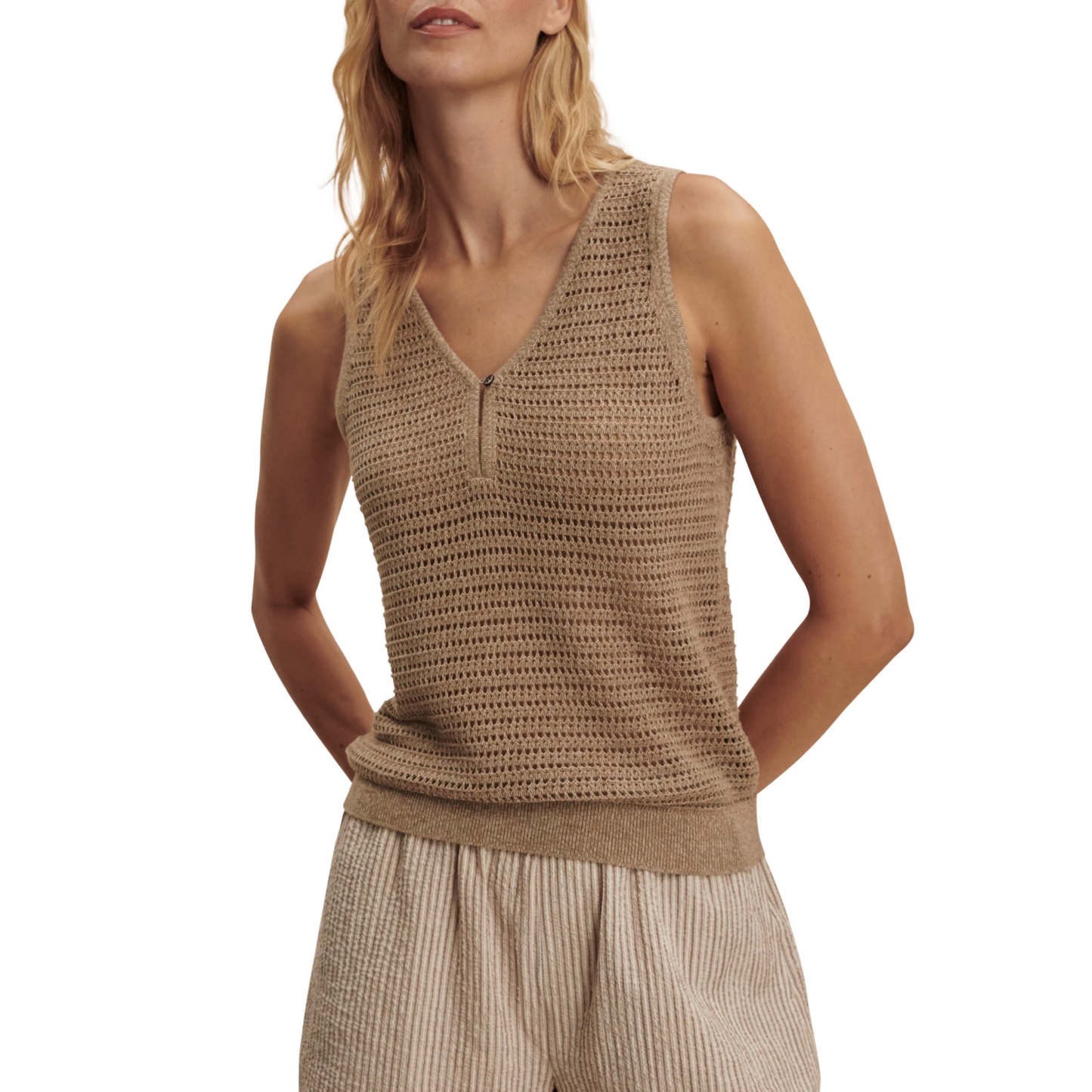 RAMON KNIT TANK TOP SEPIA