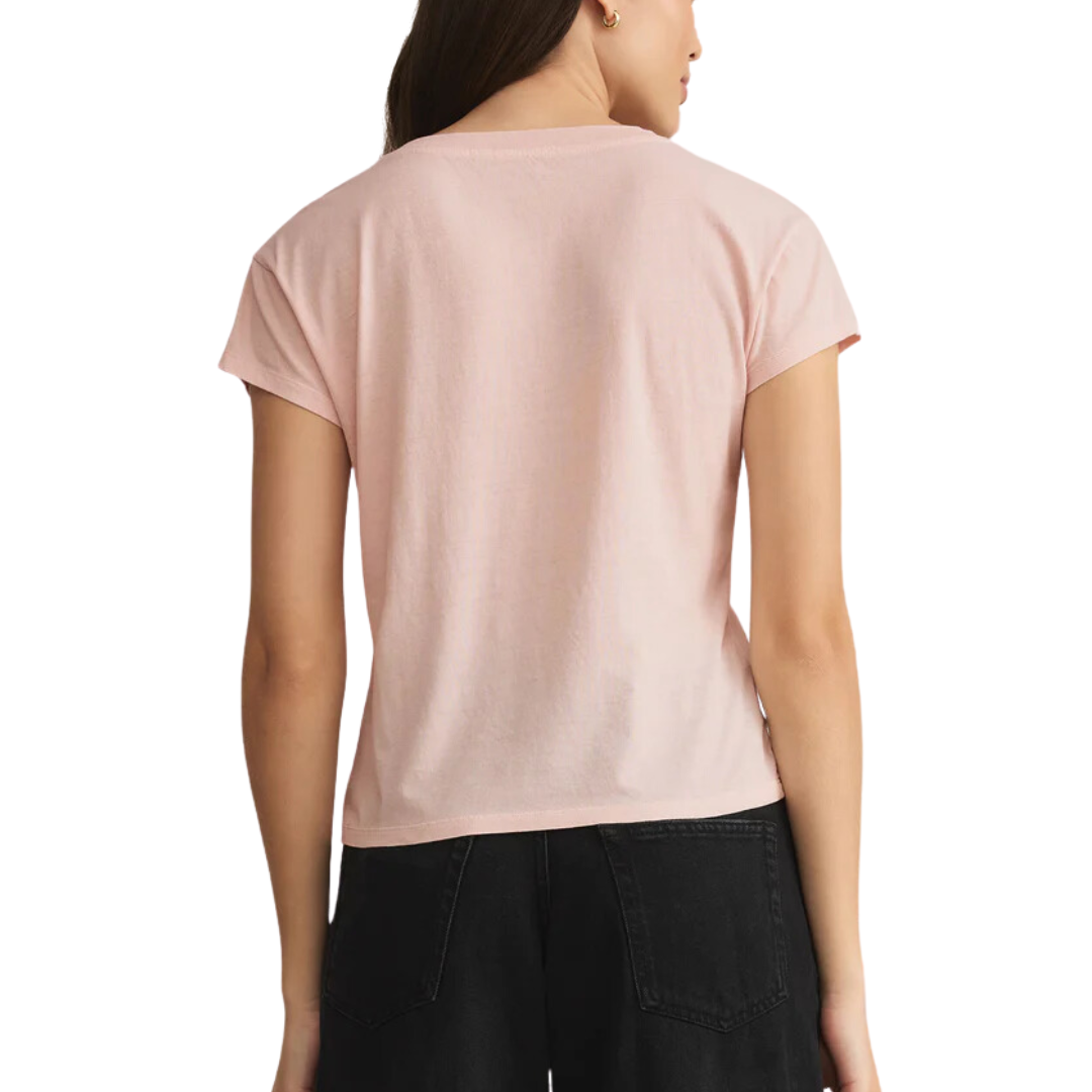 MODERN V-NECK TEE PINK SALT