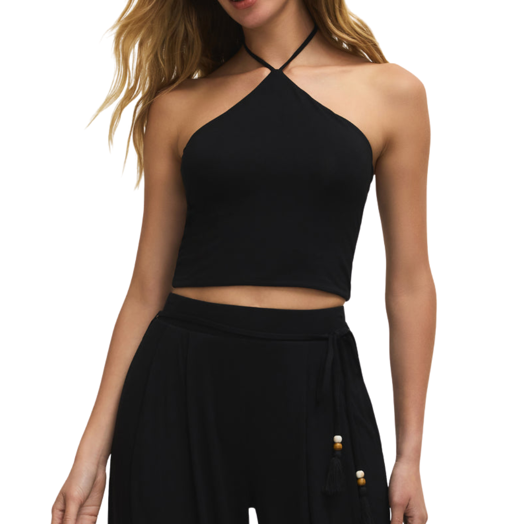 LYDIA HALTER TOP BLACK