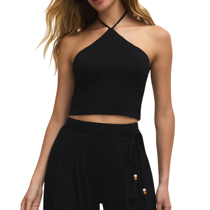 LYDIA HALTER TOP BLACK