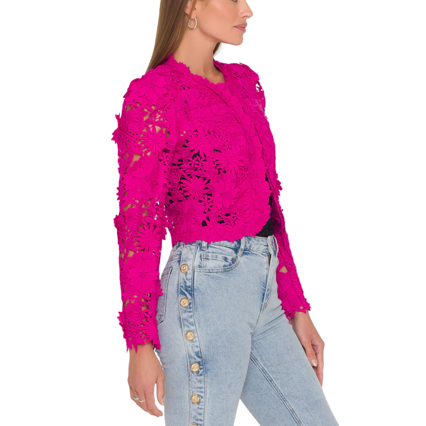 BONDI 3D LACE JACKET HIBISCUS