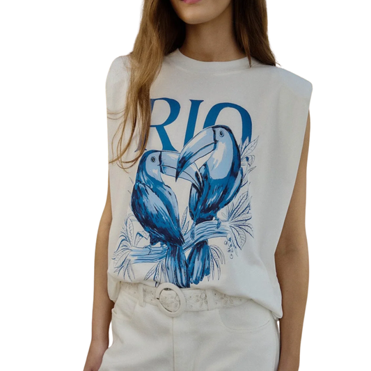 TOUCAN RIO SHOULDER TOP OFF WHITE