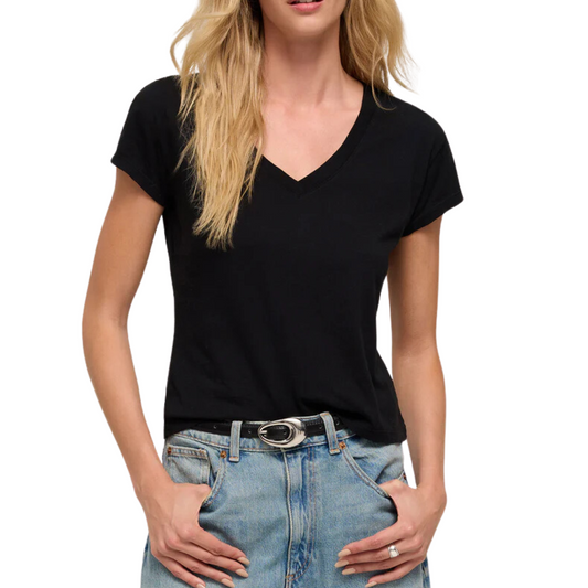 MODERN V-NECK TEE BLACK