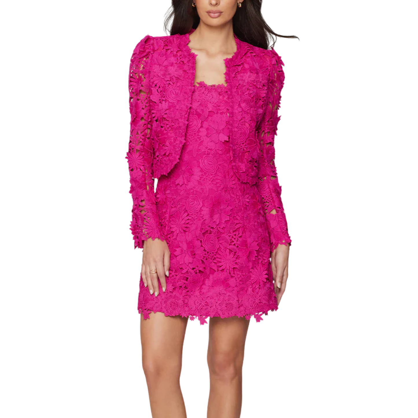 BONDI 3D LACE JACKET HIBISCUS