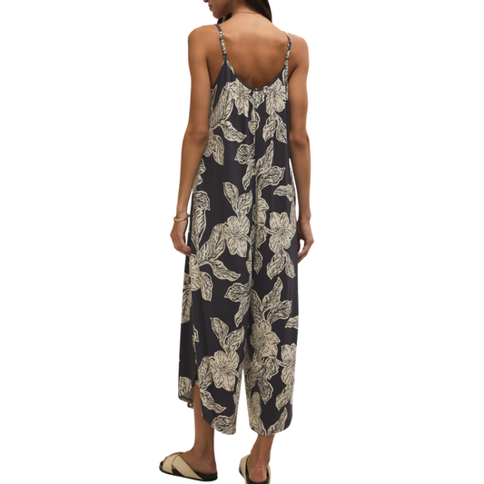 FLARED ASHA FLORAL JUMPSUIT