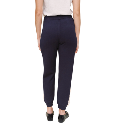 CONTRAST STRIPE KNIT JOGGER MIDNIGHT