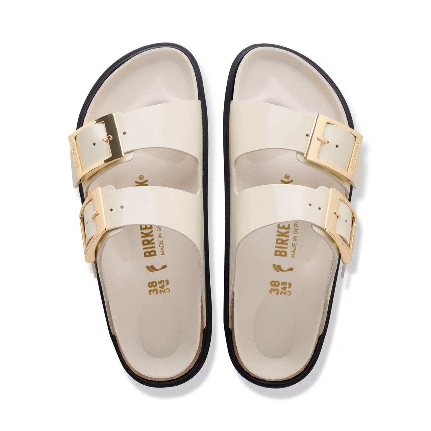 ARIZONA DROPLET BUCKLE SANDAL ECRU