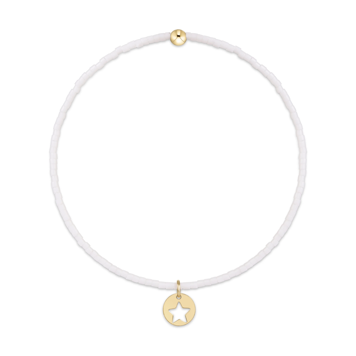 HOPE CLASSIC BRACELET WHITE - STAR SMALL DISC