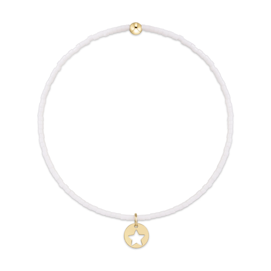 HOPE CLASSIC BRACELET WHITE - STAR SMALL DISC