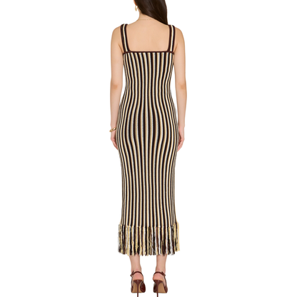 JOLIE MIDI DRESS COCOA STRIPE