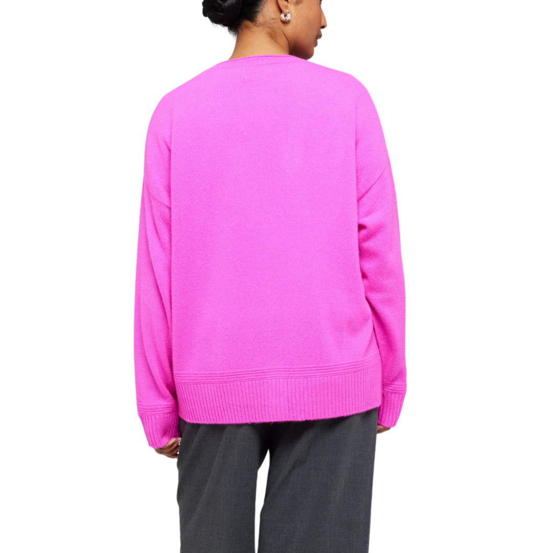 PENNY ROLL EDGE CARDIGAN PINK