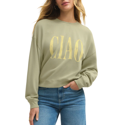 CIAO FIRST DATE SWEATSHIRT BAYLEAF