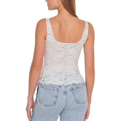 JULIET LACE TANK WHITE