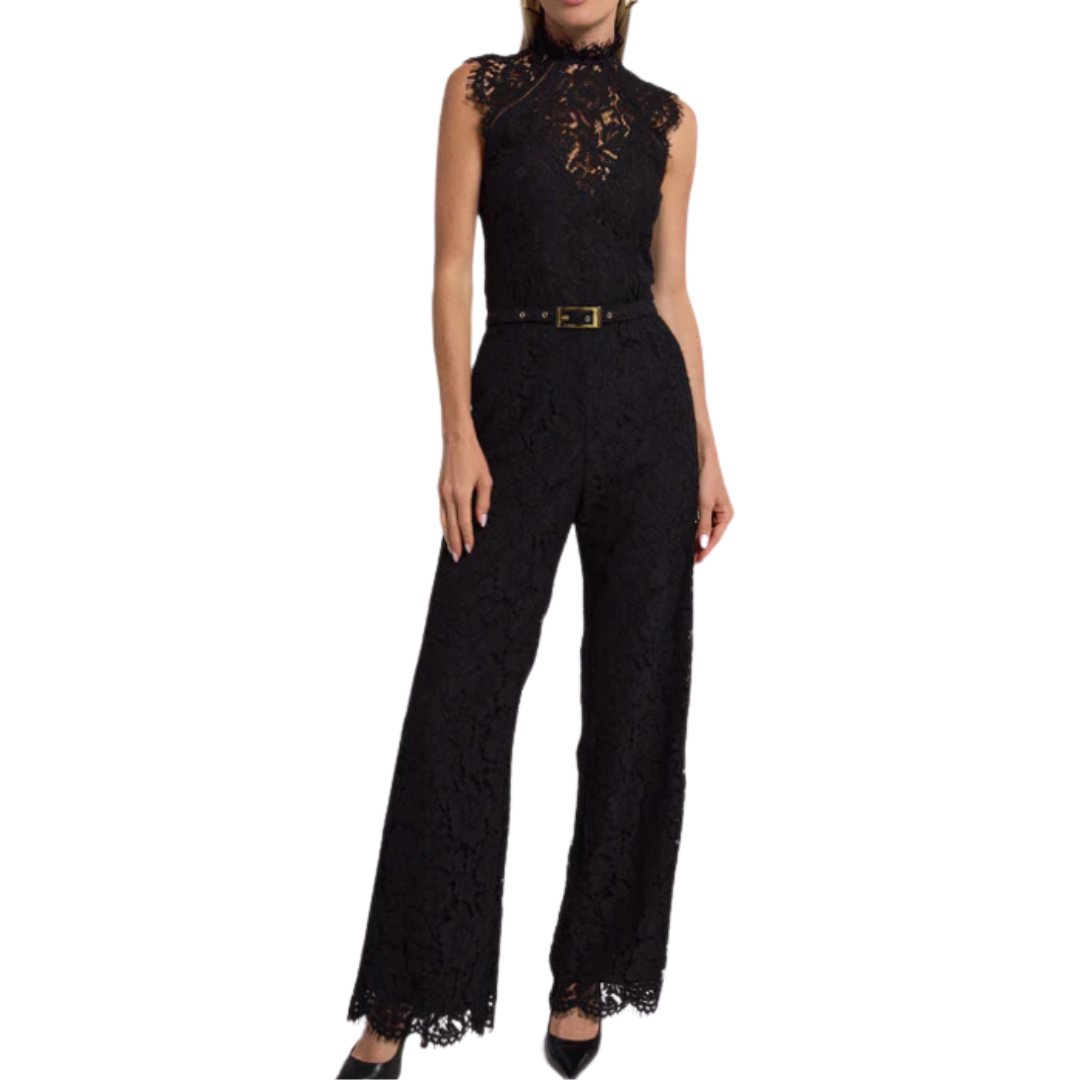 JIN LACE JUMPSUIT BLACK