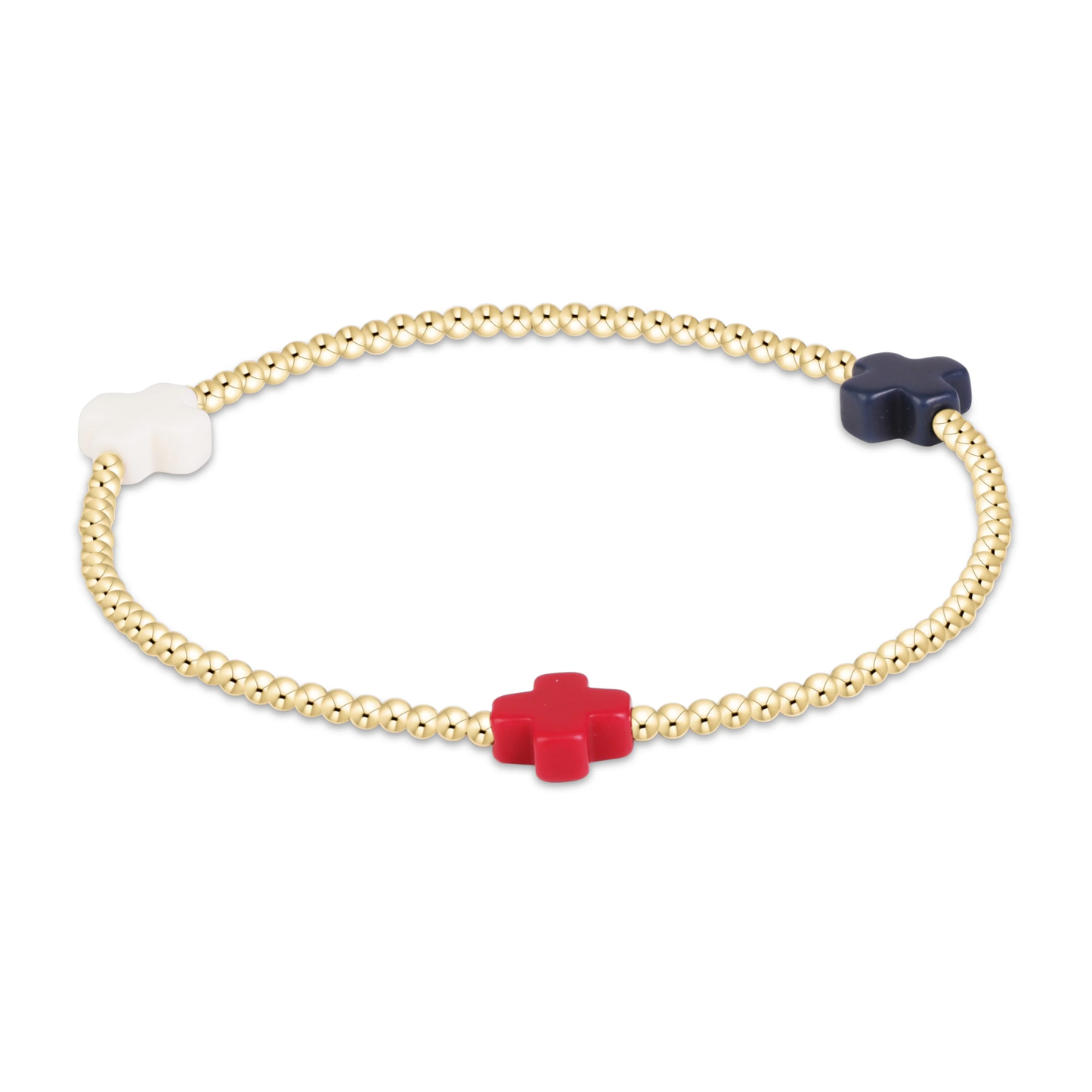 2MM SIGNATURE SMALL CROSS BRACELET FIRECRACKER