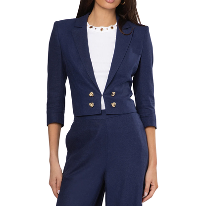 EMMELINE LINEN BLAZER FRENCH NAVY