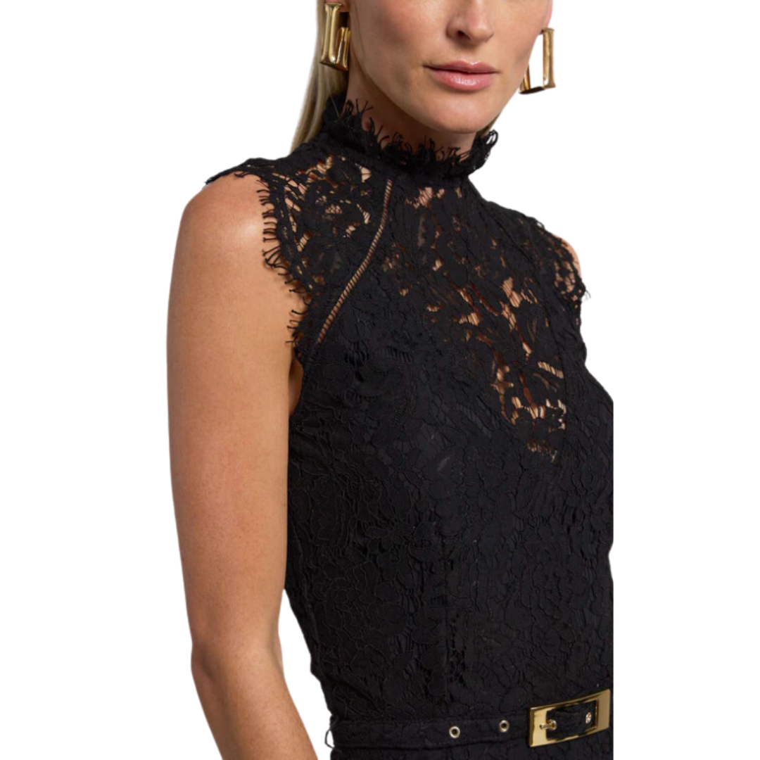 JIN LACE JUMPSUIT BLACK