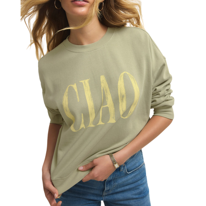 CIAO FIRST DATE SWEATSHIRT BAYLEAF