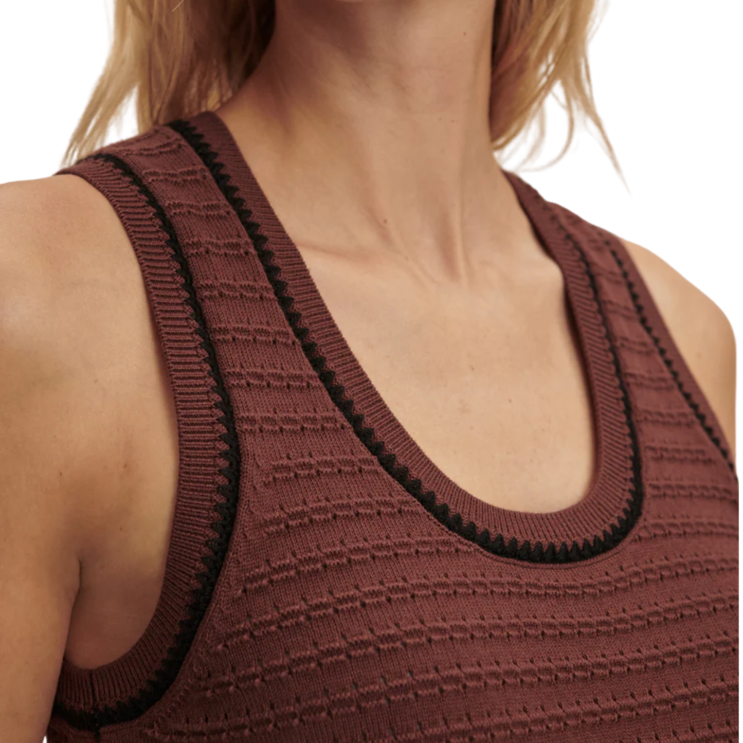 GIDEON KNIT TANK TOP IRONWOOD