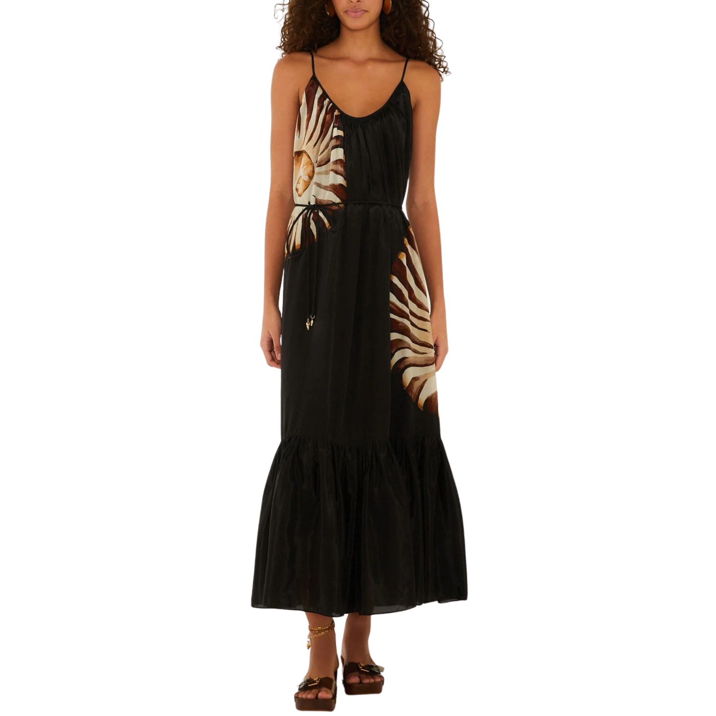 AMMONITE SLEEVELESS MAXI DRESS BLACK