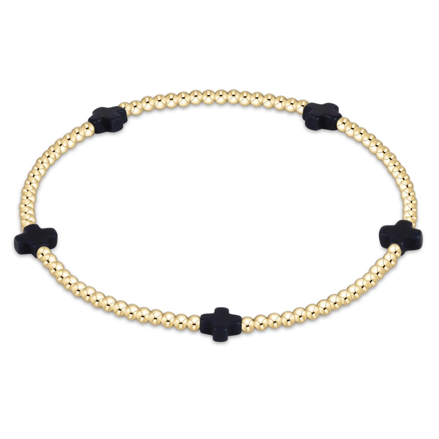 2MM SIGNATURE SMALL CROSS BRACELET NAVY