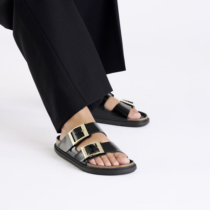 ARIZONA DROPLET BUCKLE SANDAL BLACK