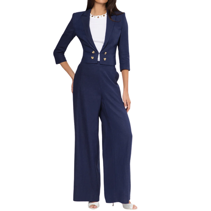 EMMELINE LINEN BLAZER FRENCH NAVY