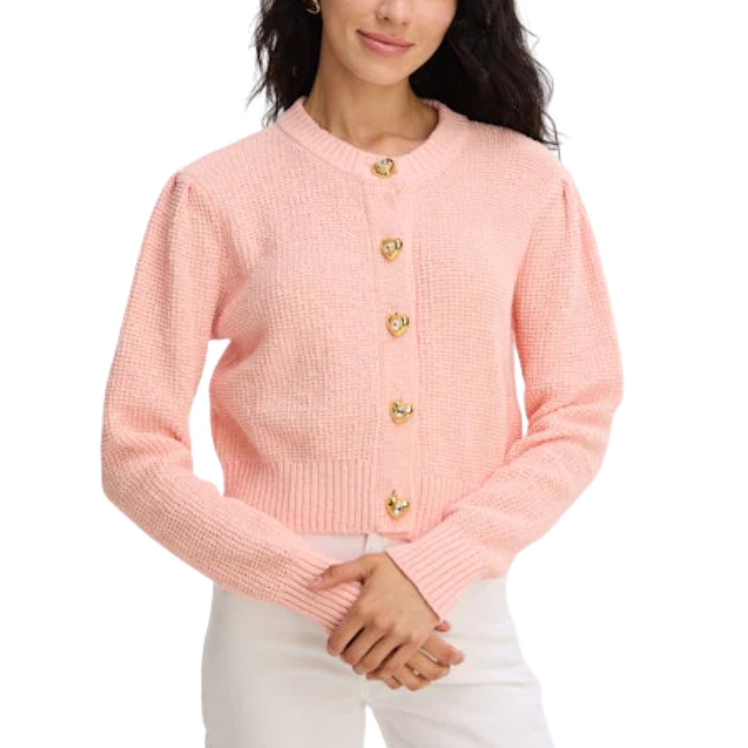 HEARTS GIA CARDIGAN PINK