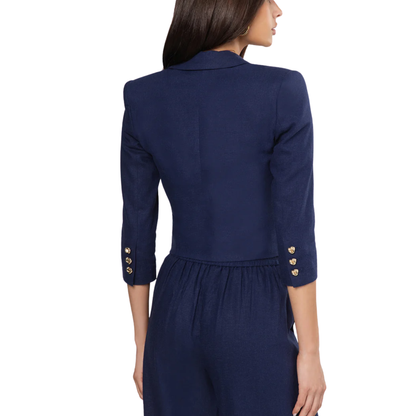 EMMELINE LINEN BLAZER FRENCH NAVY
