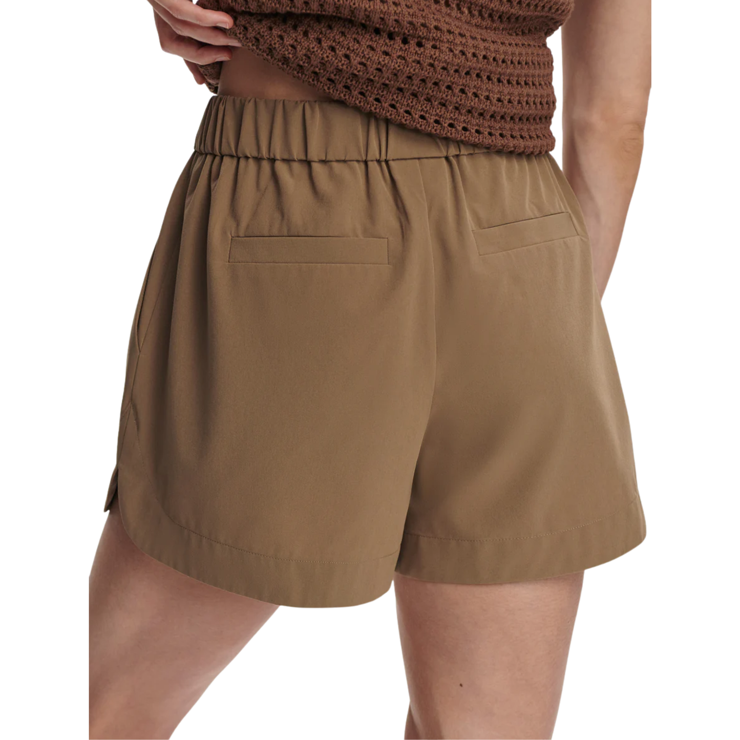 NILA MID RISE SHORT 3.5 TAUPE STONE