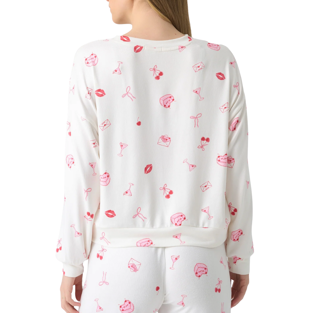 LONG SLEEVE MIRA SWEET THINGS TOP VANILLA ICE