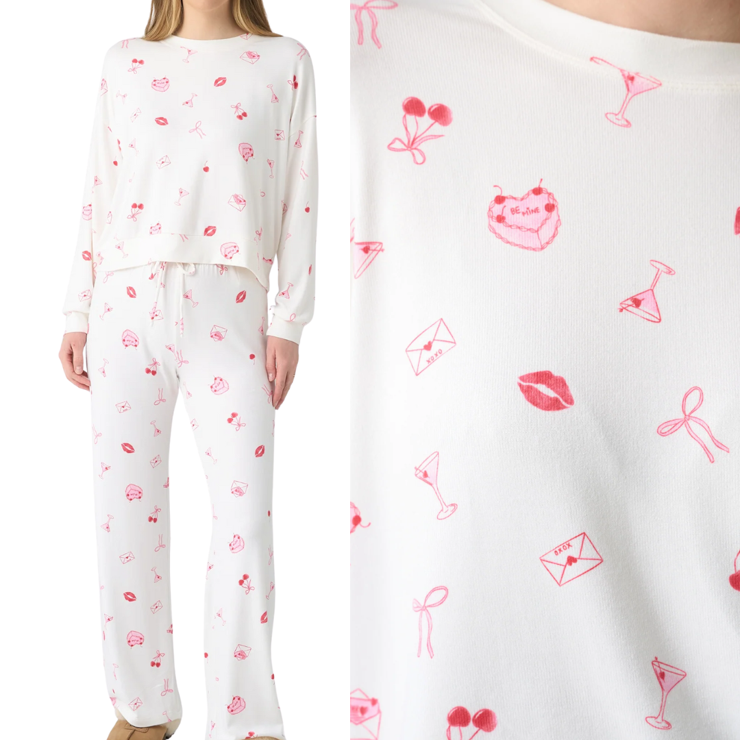 LONG SLEEVE MIRA SWEET THINGS TOP VANILLA ICE