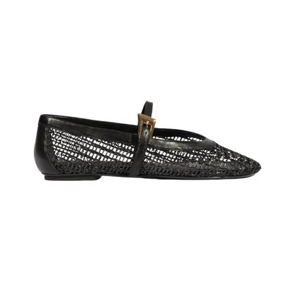 SYLVIE MESH FLAT BLACK