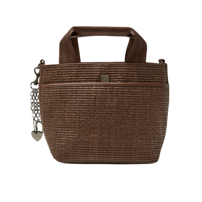 ESCAPE BAG ESPRESSO RAFFIA
