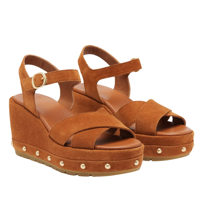 SUNSPEAK WEDGE ANKLE STRAP ICED TEA