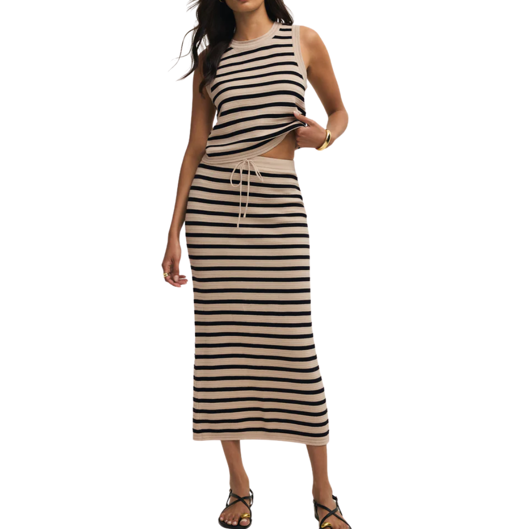 EMORI STRIPED MUSCLE TANK NATURAL