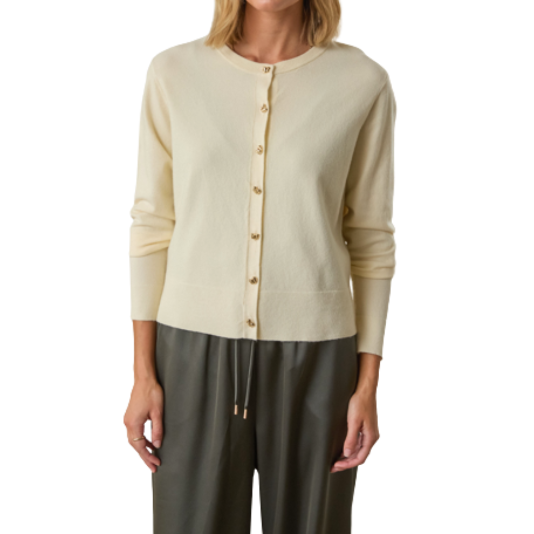 NIA KNIT CARDIGAN IVORY