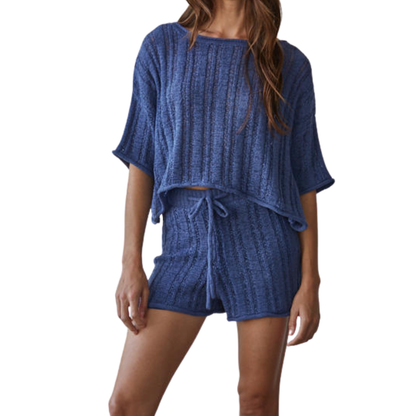 SWEATER SHORTS NAVY