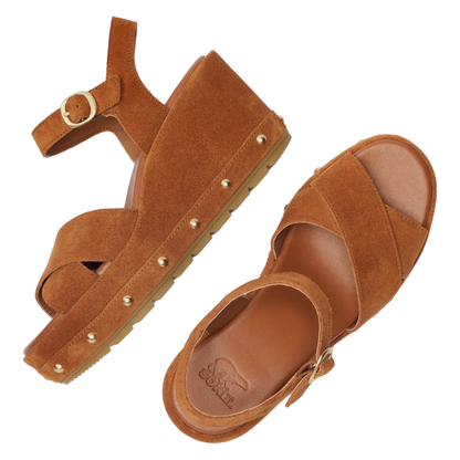 SUNSPEAK WEDGE ANKLE STRAP ICED TEA