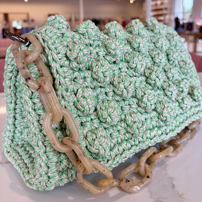 MINT BUBBLE BAG  TORTOISE CHAIN