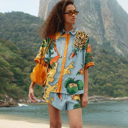 BEACHES PATH BUTTON DOWN SHIRT