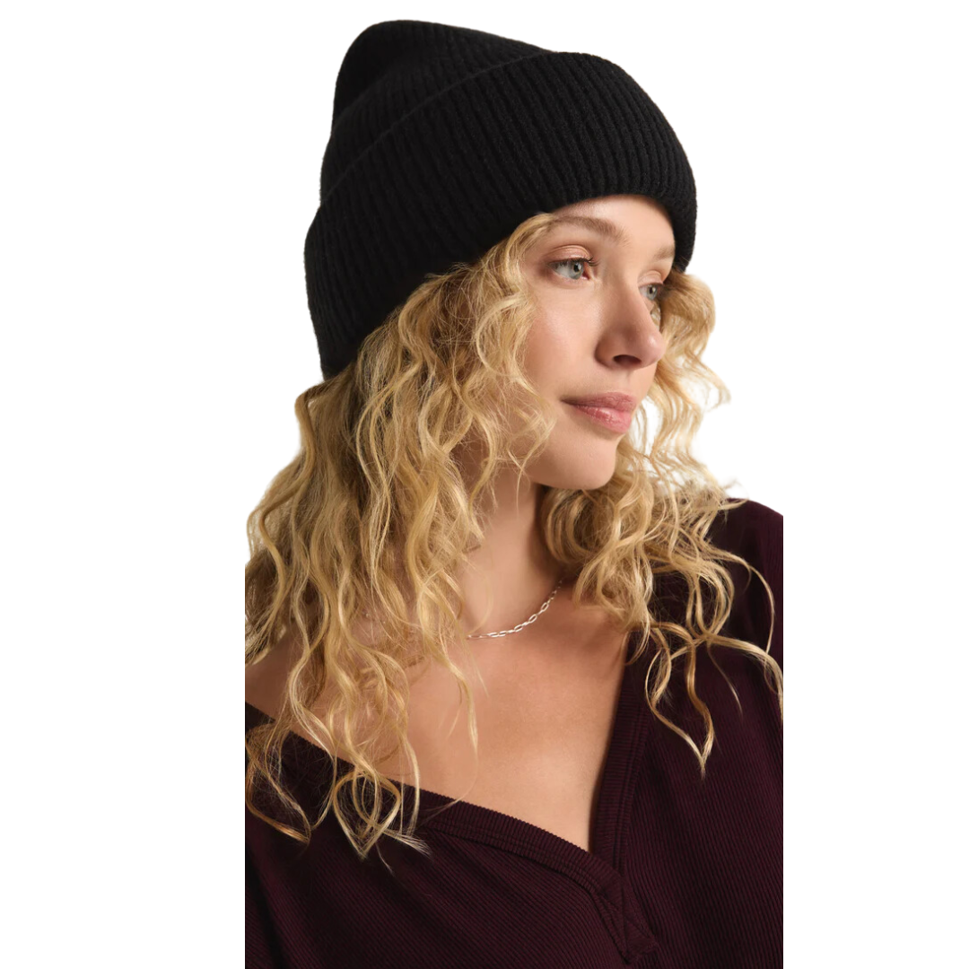 SNOW CAP BEANIE BLACK