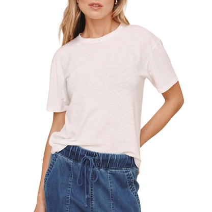 RELAXED CREW NECK TEE WHITE