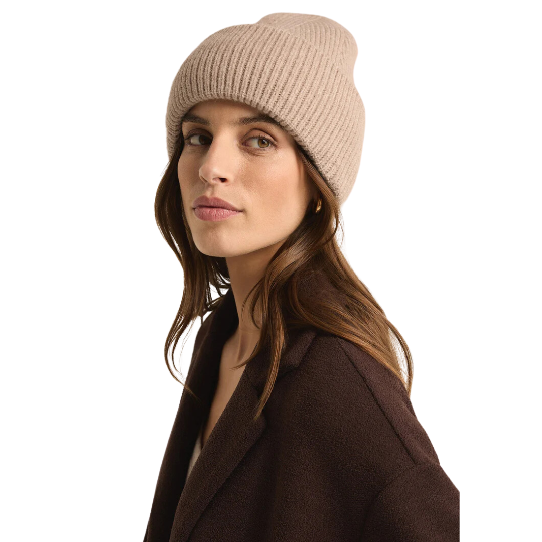 SNOW CAP BEANIE HEATHER TAUPE