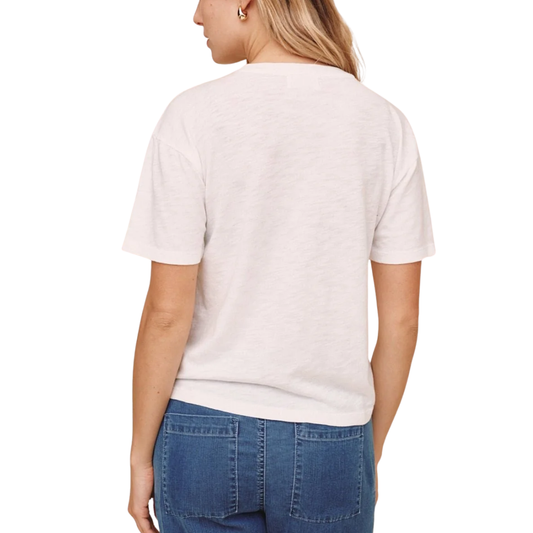 RELAXED CREW NECK TEE WHITE
