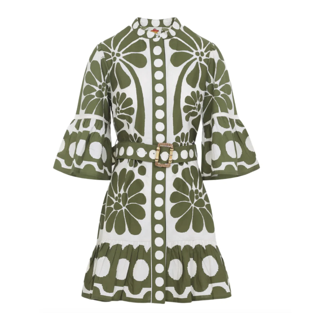 PALERMO GREEN MINI DRESS